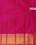 Exquisite Handloom Kanchipuram Pure Silk Saree with Intricate Zari Weave - Pink-Blouse