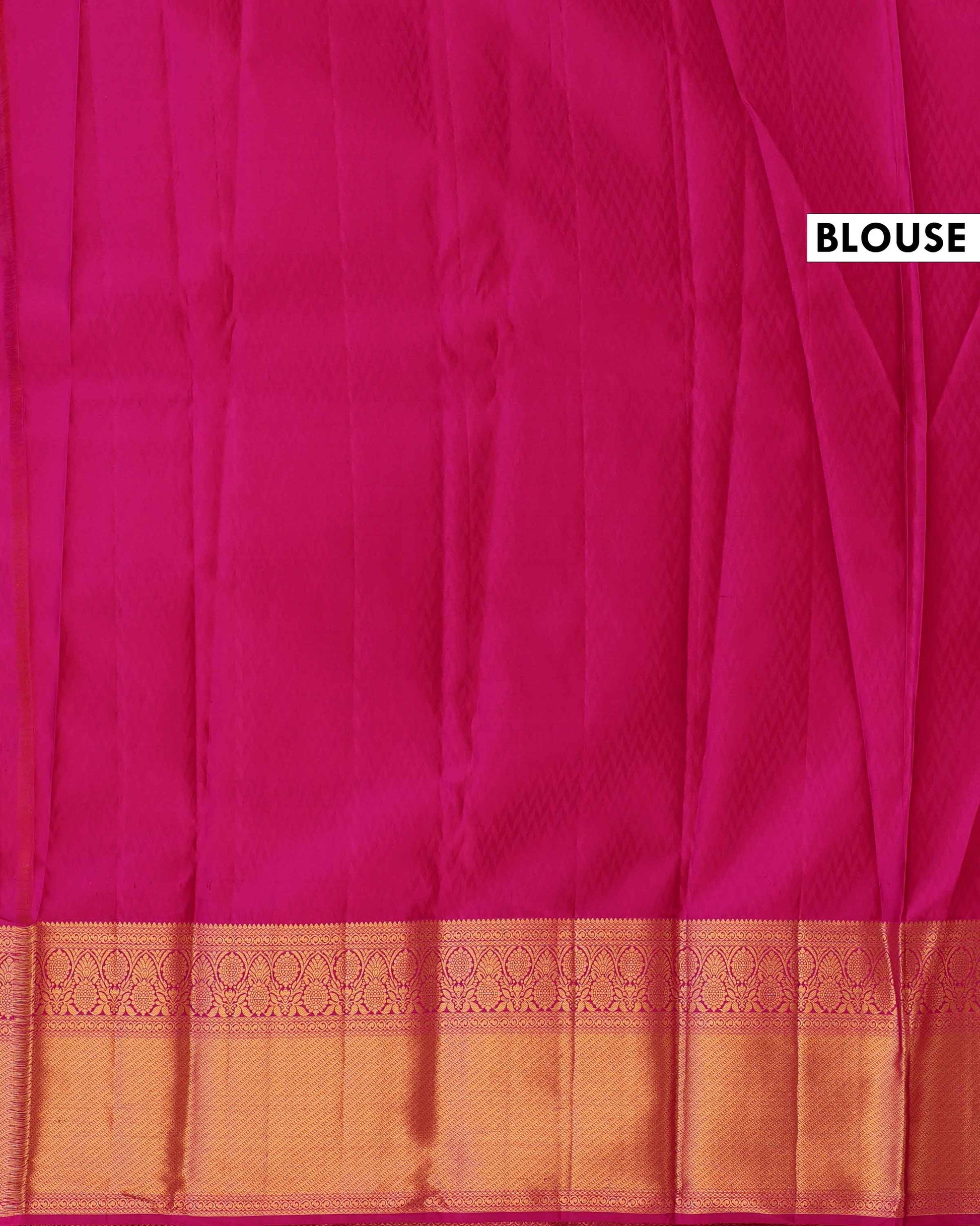 Exquisite Handloom Kanchipuram Pure Silk Saree with Intricate Zari Weave - Pink-Blouse