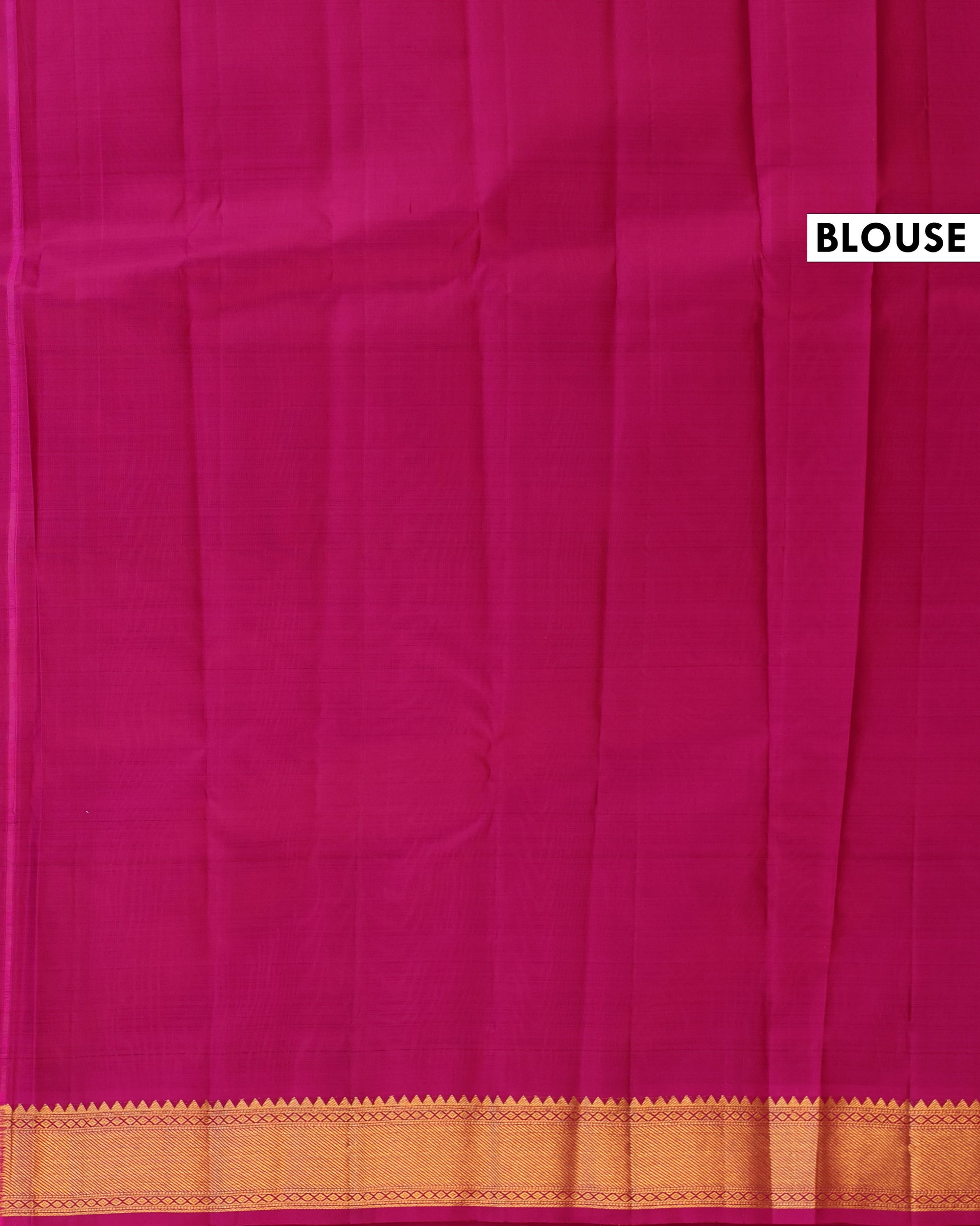 Exquisite Handloom Kanchipuram Pure Silk Saree with Intricate Zari Weave & Traditional Motifs - Pink-Blouse