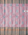 Exquisite Handloom Kanchipuram Tissue Saree with Intricate Zari Weave - Pink-Head