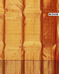 Exquisite Handwoven Kanchipuram Tissue Silk Saree with Traditional Zari Border - Gold-Blouse