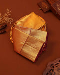Exquisite Handwoven Kanchipuram Tissue Silk Saree with Traditional Zari Border - Gold