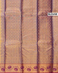 Exquisite Kanchipuram Pure Silk Saree with Intricate Zari Motifs and Contrast Border - Blouse