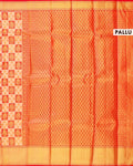 Exquisite Kanchipuram Pure Silk Saree with Traditional Zari Weave and Intricate Border - Off White-Pallu