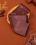 Exquisite Kanchipuram Pure Silk Saree with Zari Weave & Traditional Motifs - Navy Blue