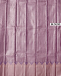 Exquisite Kanchipuram Tissue Saree with Intricate Weave and Traditional Motifs  - Purple-Blouse