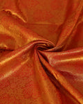 Exquisite Kanchipuram Tissue Silk Saree with Intricate Zari Weave - Gold-Close Up