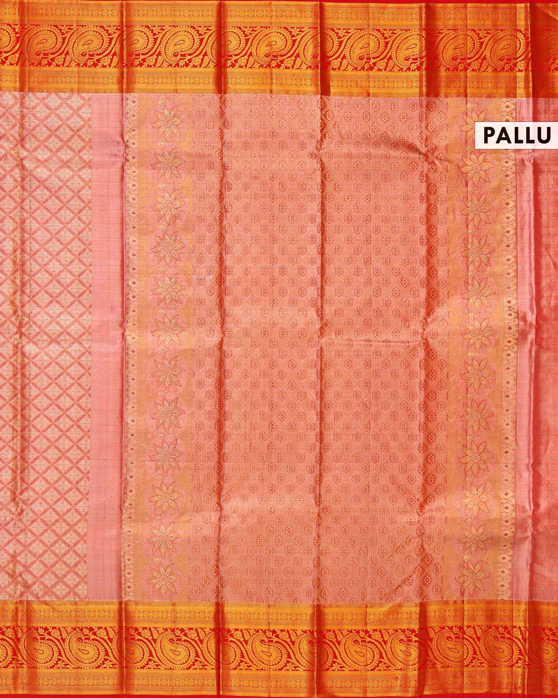 Exquisite Kanchipuram Tissue Silk Saree with Intricate Zari Weaves and Traditional Border - Multi-Pallu