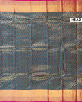 Exquisite Niranjana Silk Saree with Zari Brocade and Elaborate Border - Blue-Head