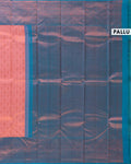 Exquisite Pure Silk Kanchipuram Saree with Intricate Zari Weave and Traditional Motifs - Blue-Pallu
