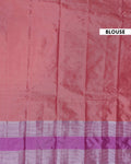 Exquisite Soft Silk Saree with Woven Zari Motifs and Contrasting Border - Onion Pink-blouse