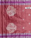 Exquisite Soft Silk Saree with Woven Zari Motifs and Contrasting Border - Onion Pink-head