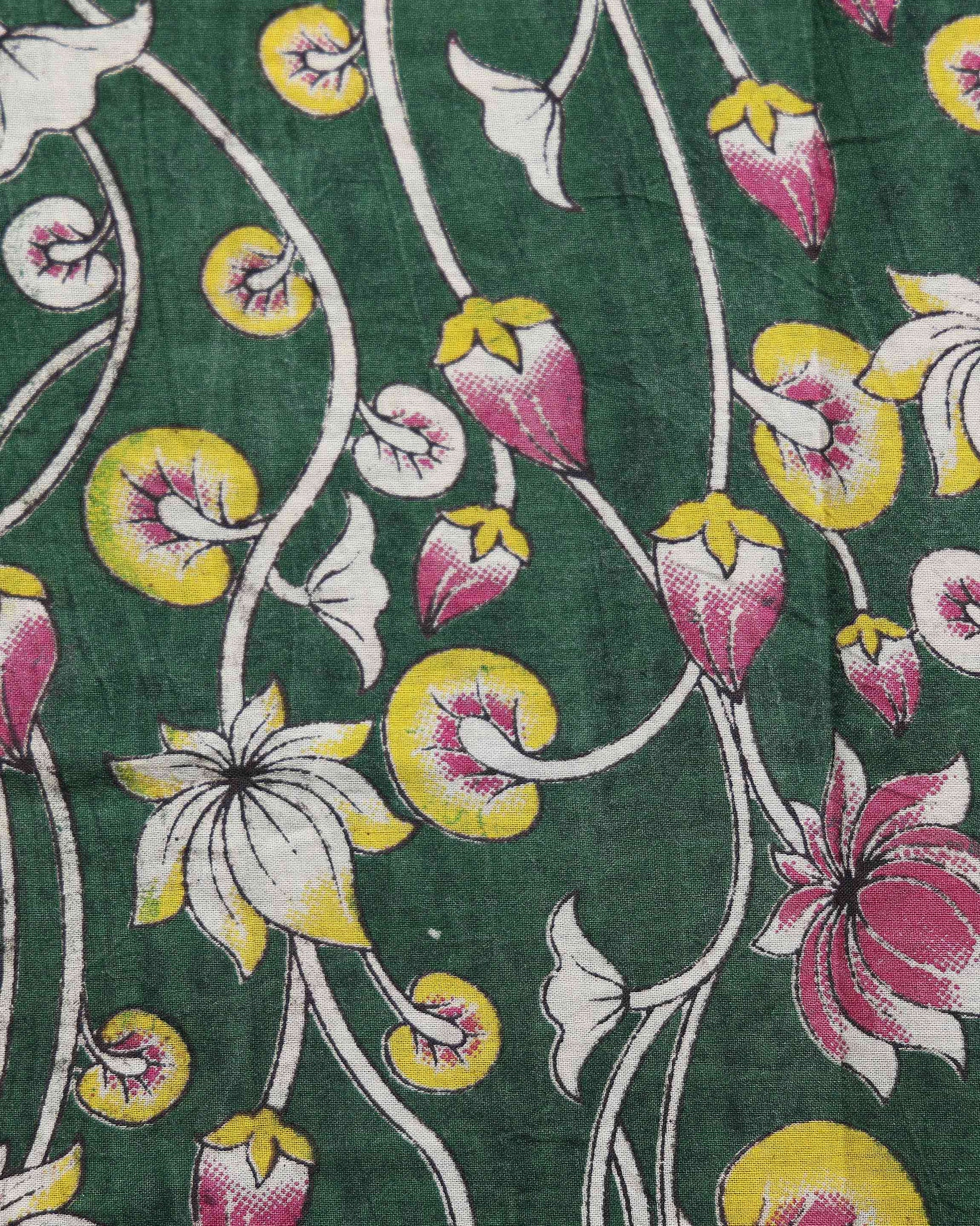Elegant_Floral_Handblock_Printed_Cotton_1_Meter_Blouse_Material_with_Intricate_Traditional_Motifs_-_Green