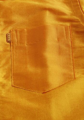 Gold Silk Cotton Dhoti & Shirt Set