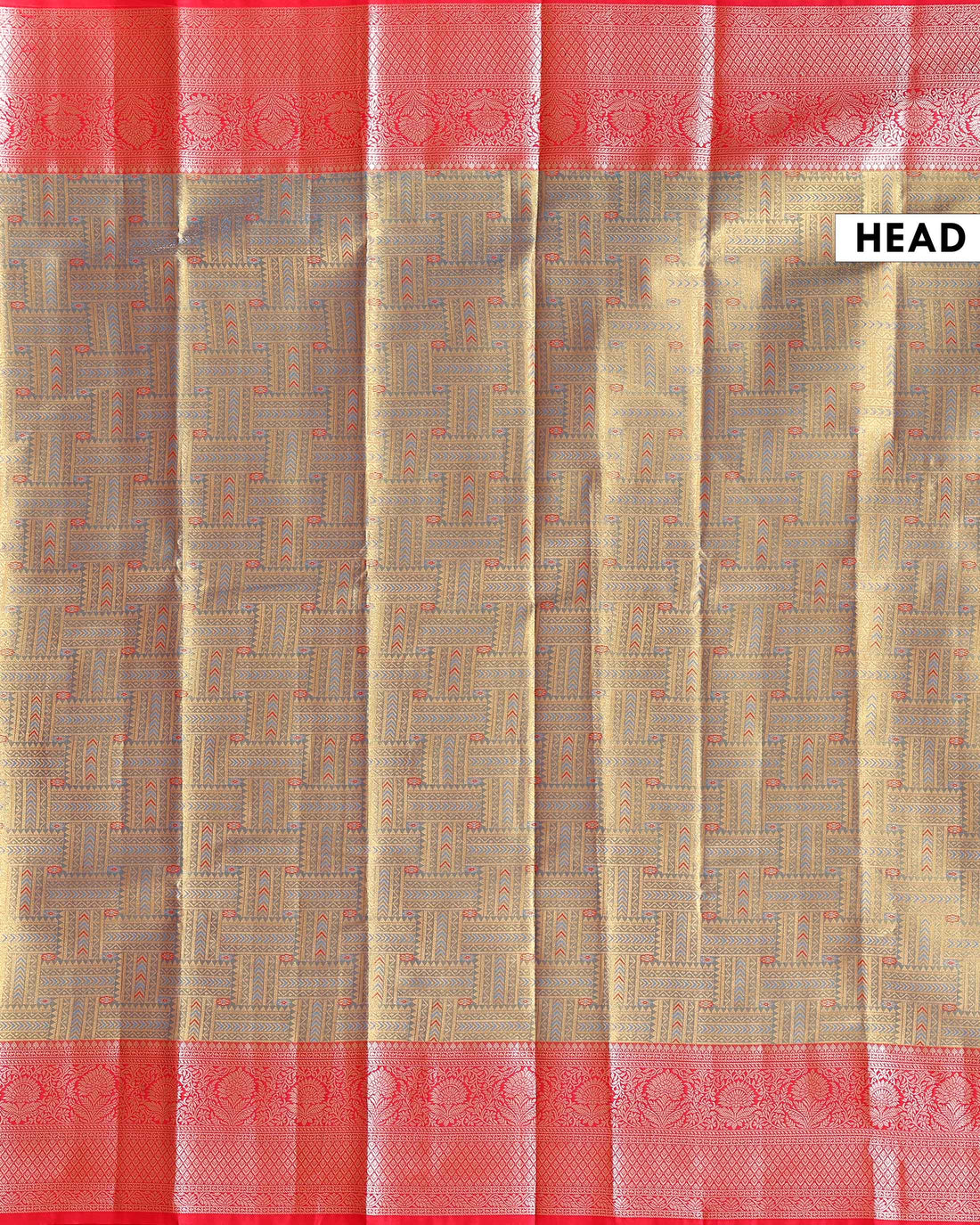 Graceful Niranjana Silk Saree with Intricate Zari Weave and Brocade Border - Olive Green