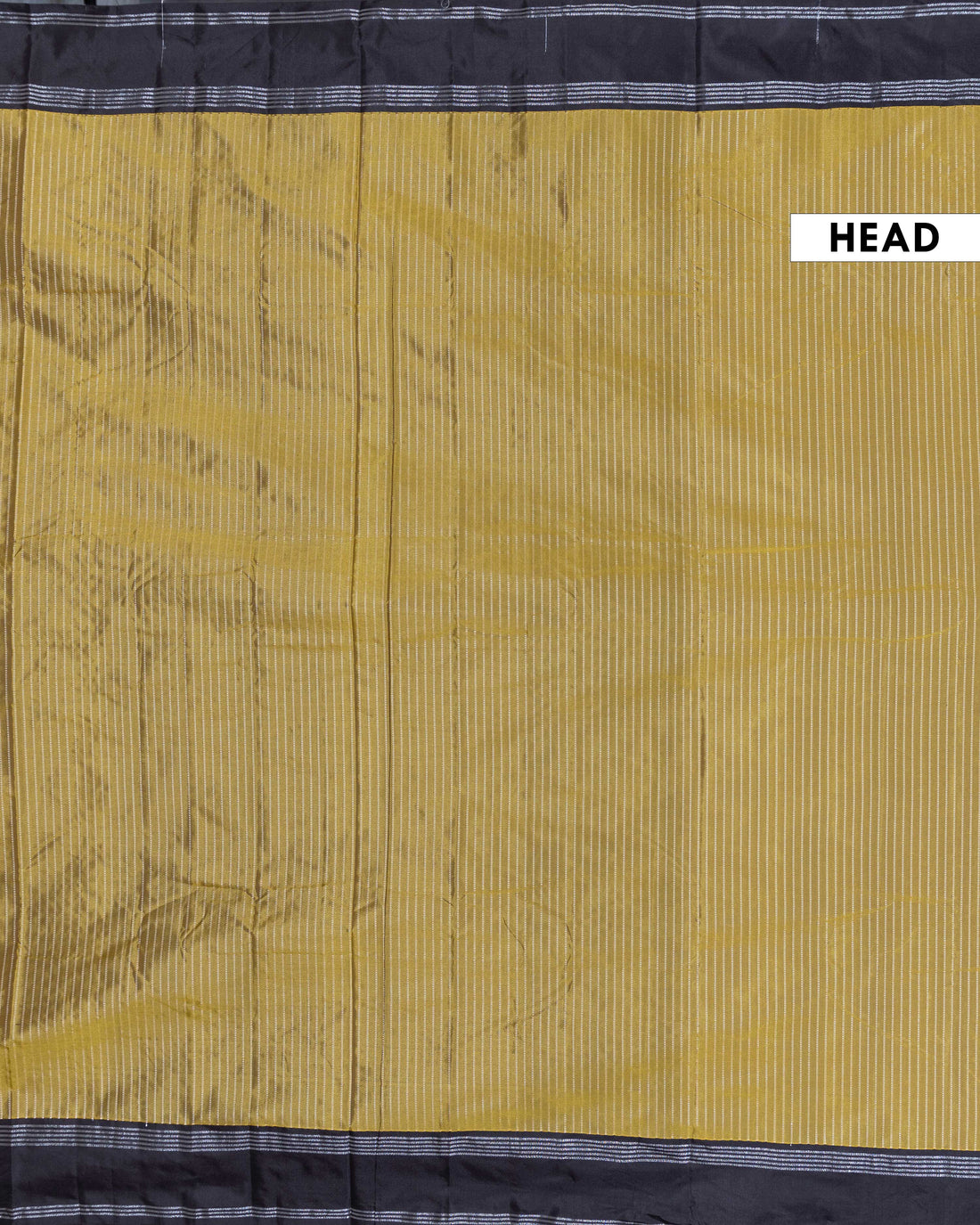 Graceful Soft Silk Saree Accented with Vertical Stripes and Elegant Border Finish - Olive Green