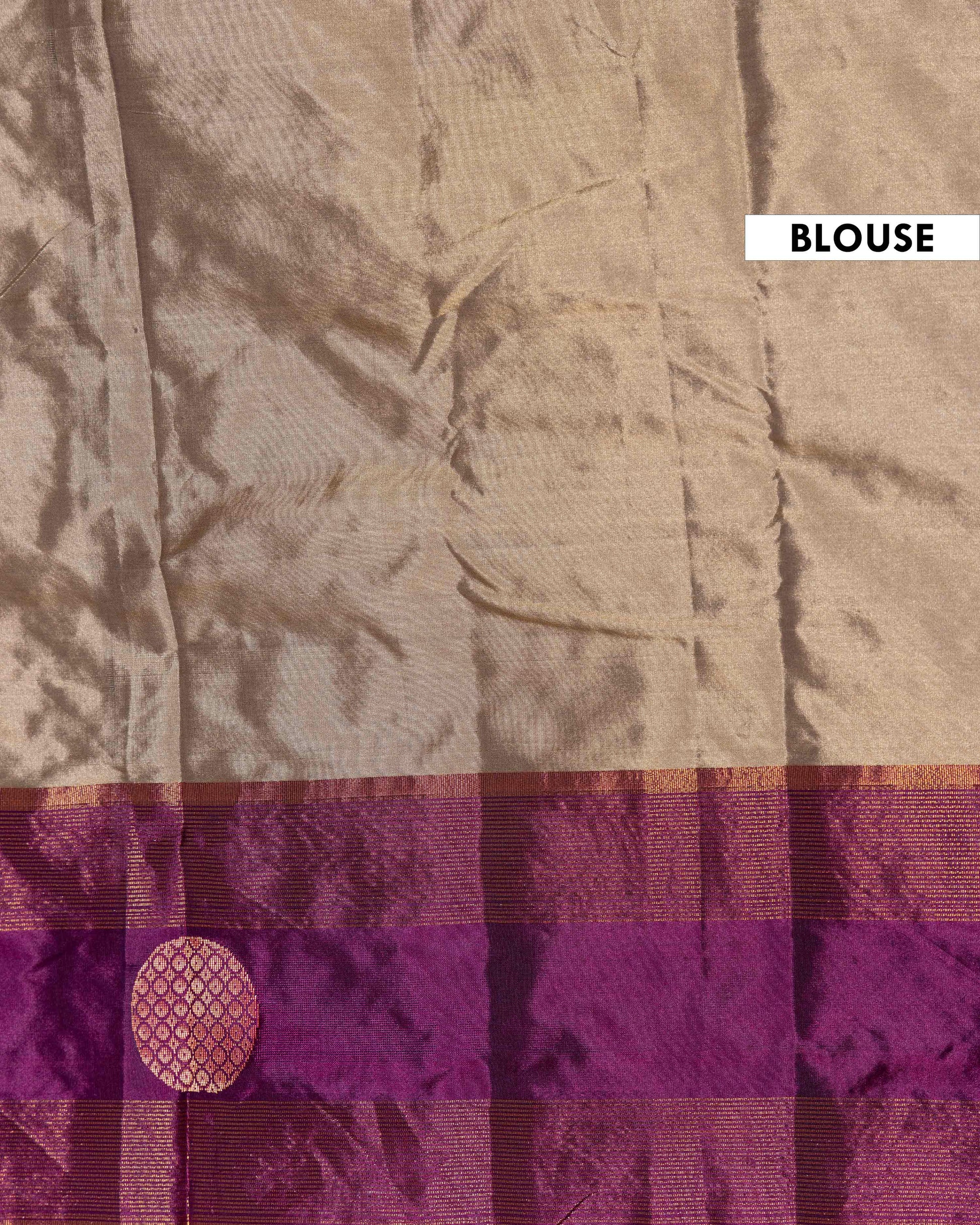 Graceful Soft Silk Saree Adorned with Textured Body and Heritage Style Zari Border - Brown