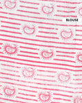 Hand-Painted Kalamkari Cotton Saree with Traditional Floral  Motifs - Blouse