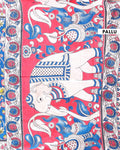 Hand-Painted Kalamkari Cotton Saree with Traditional Floral  Motifs - Pallu