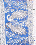 Hand-Painted Kalamkari Cotton Saree with Traditional Motifs - Pallu