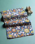 Hand-Painted Kalamkari Print Unstitched Blouse Material - Green