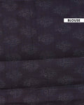 Hand Block Printed Mul Mul Cotton Saree with Elegant Floral Motifs - Maroon-Blouse