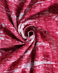 Hand Block Printed Mul Mul Cotton Saree with Floral and Contrast Border - Pink-Close