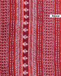Hand Block Printed Mulmul Cotton Saree with Floral and Leaf Motifs - Maroon-pallu