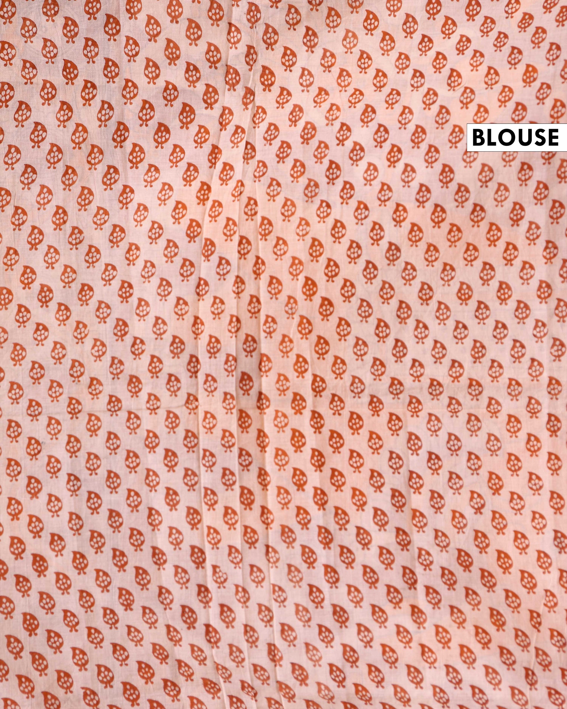 Handblock Printed Kalamkari Cotton Saree with Ornate Animal Portraits and Floral Accents - Orange