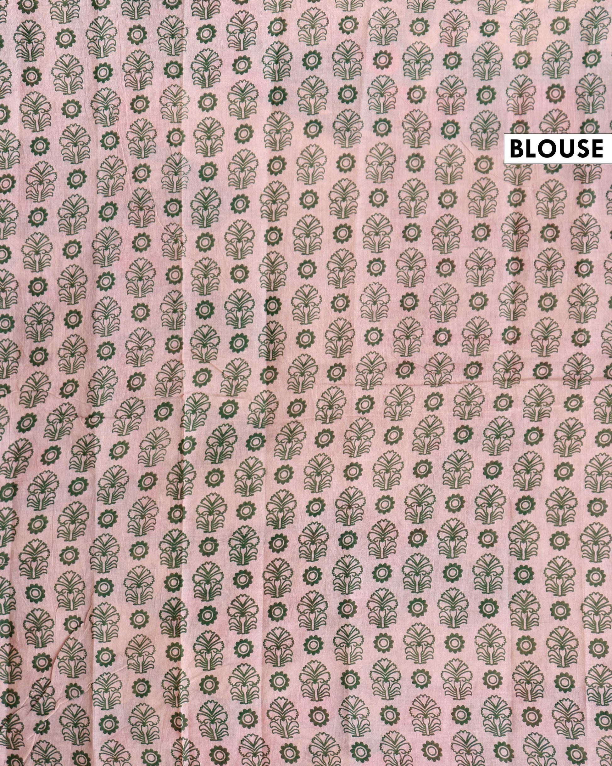 Handcrafted Kalamkari Cotton Saree with Floral Prints and Traditional Border - Light Red