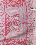 Handcrafted Kalamkari Cotton Saree with Zigzag Pattern and Paisley Border - Multi