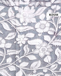 Handcrafted Kalamkari Print Pure Cotton Saree with Traditional Floral Motifs -  Blouse