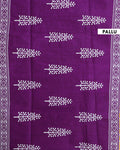 Handcrafted Mul Mul Cotton Saree with Traditional Bandhani and Block Print Border - Pallu