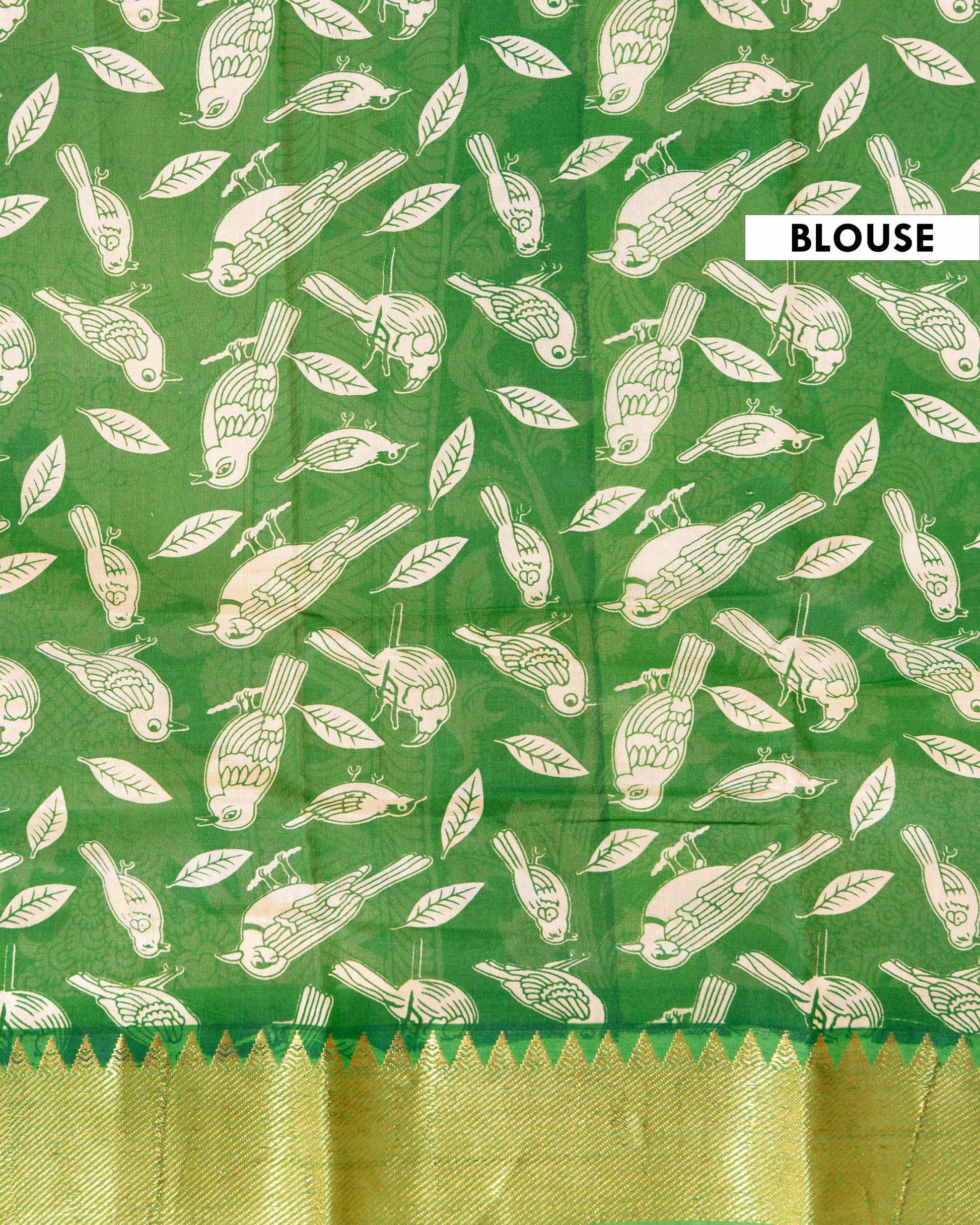 Handcrafted_Semi_Chanderi_Saree_with_Kalamkari_Inspired_Floral_and_Peacock_Motifs_-_Peach