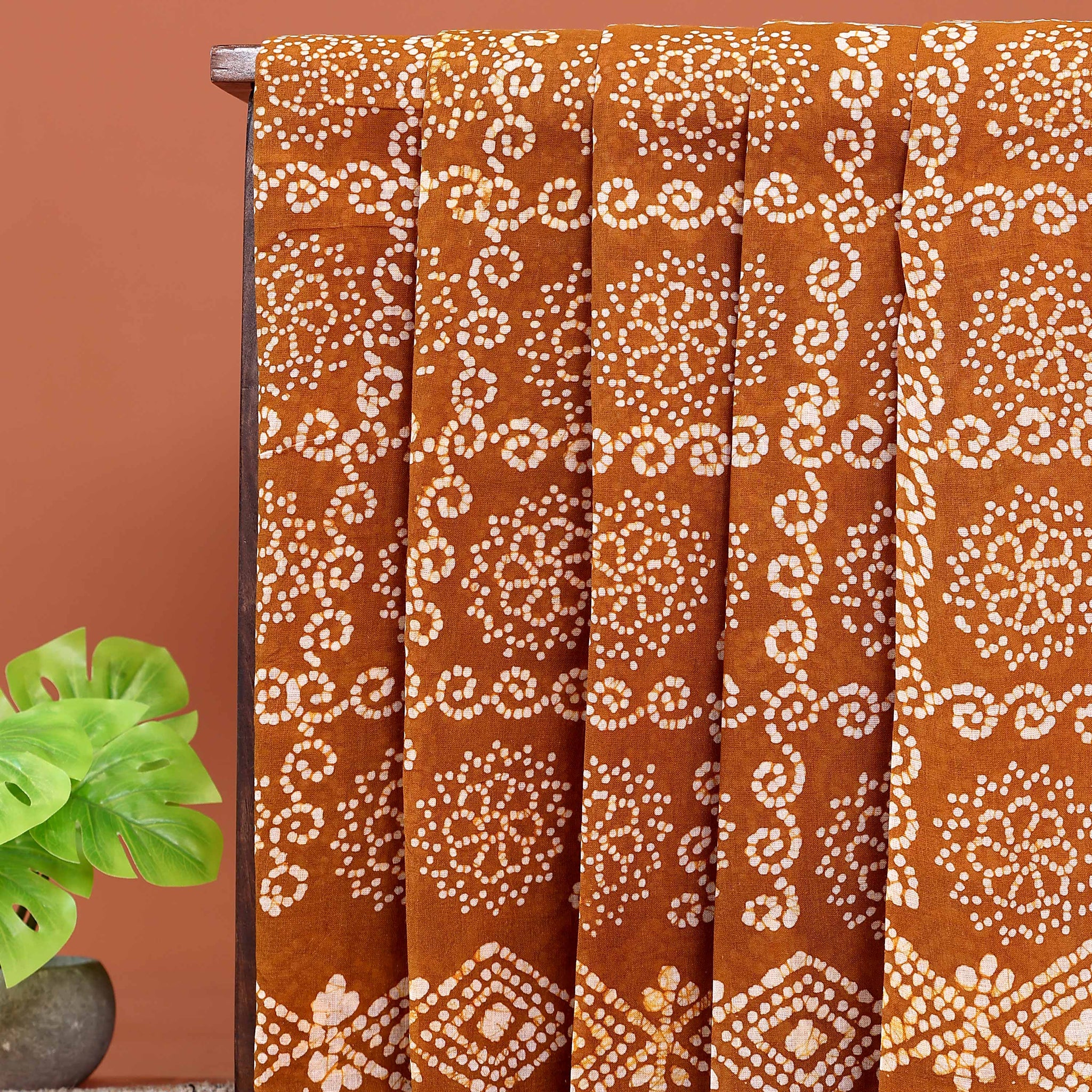 Handcrafted Traditional Sungudi Cotton Saree with Intricate Bandhani Work - Brown