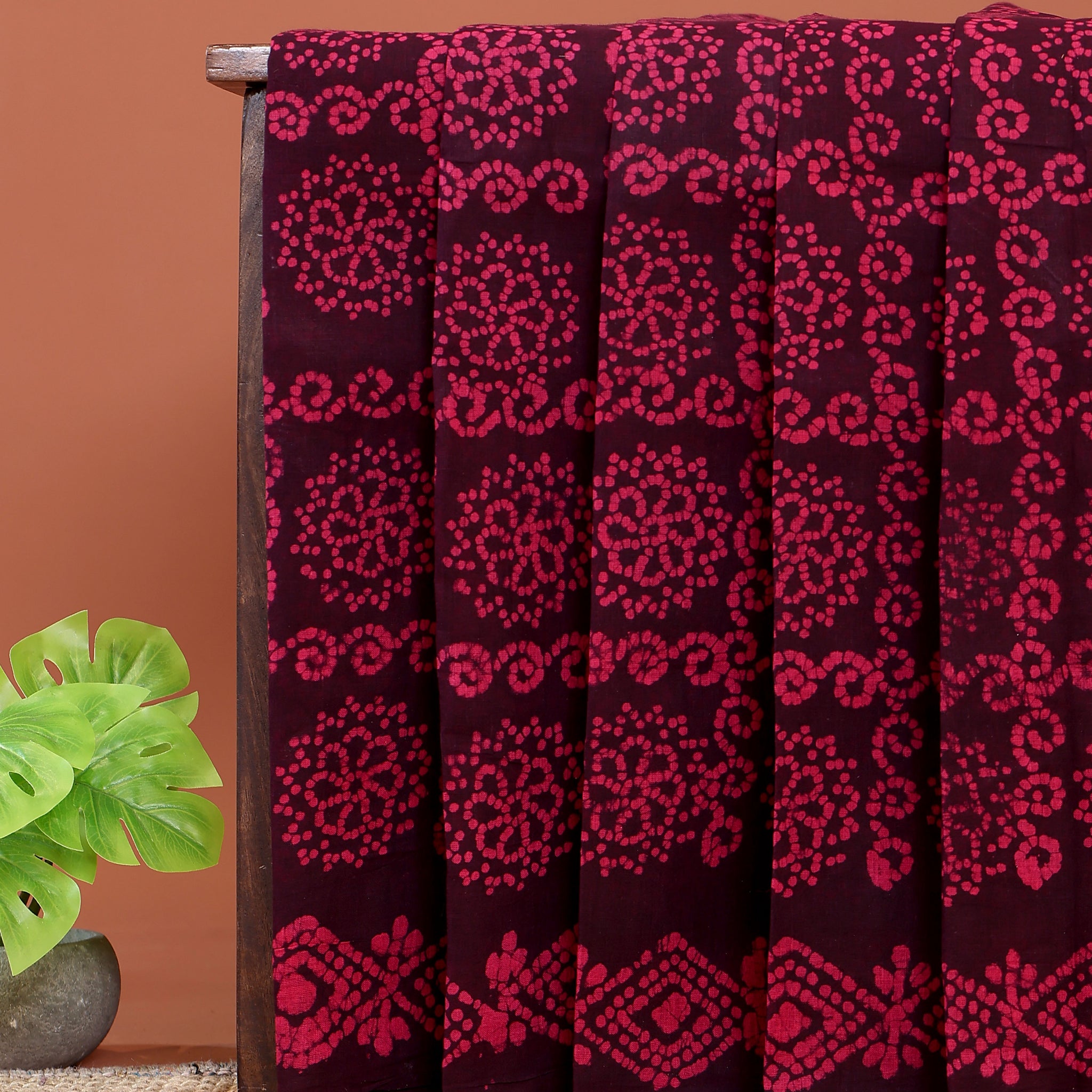 Handcrafted Traditional Sungudi Cotton Saree with Intricate Bandhani Work - Dark Purple