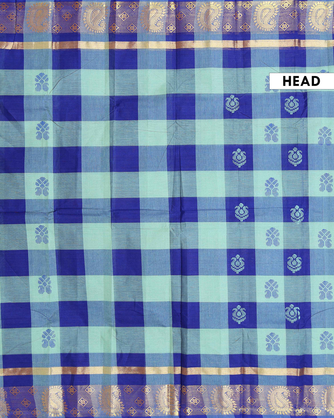 Handloom Chettinad Handloom Saree with Temple Border and Traditional Motifs - Multi
