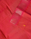 Handloom Chettinad Saree with Contrast Border and Paisley Designs - Red