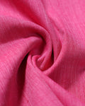 Handloom Cotton Blouse Material with Contrast Border - Pink