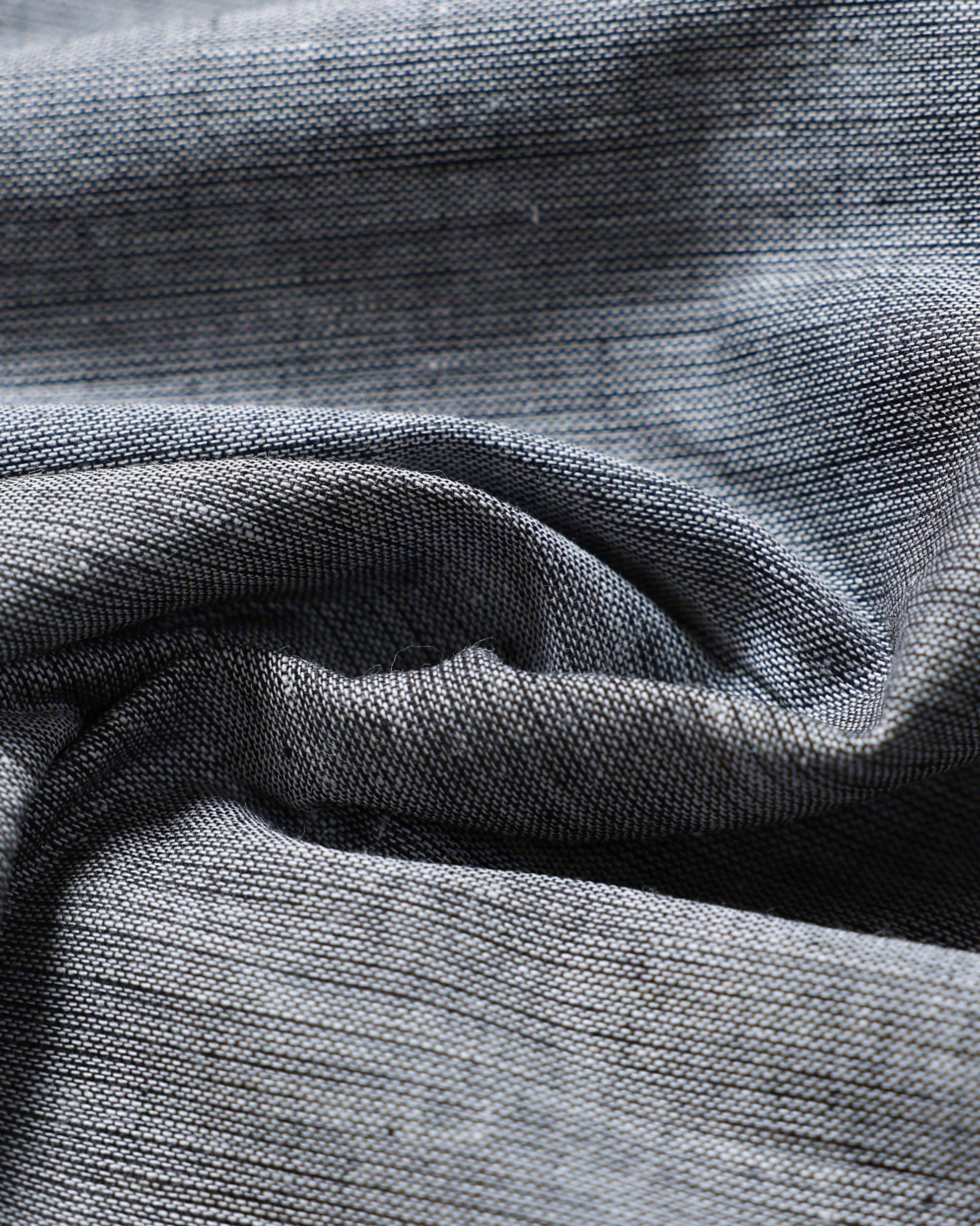 Handloom Cotton Blouse Material with Traditional Border - Grey