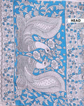 Traditional Handloom Cotton Kalamkari Saree with Intricate Procession and Floral Artwork - Blue