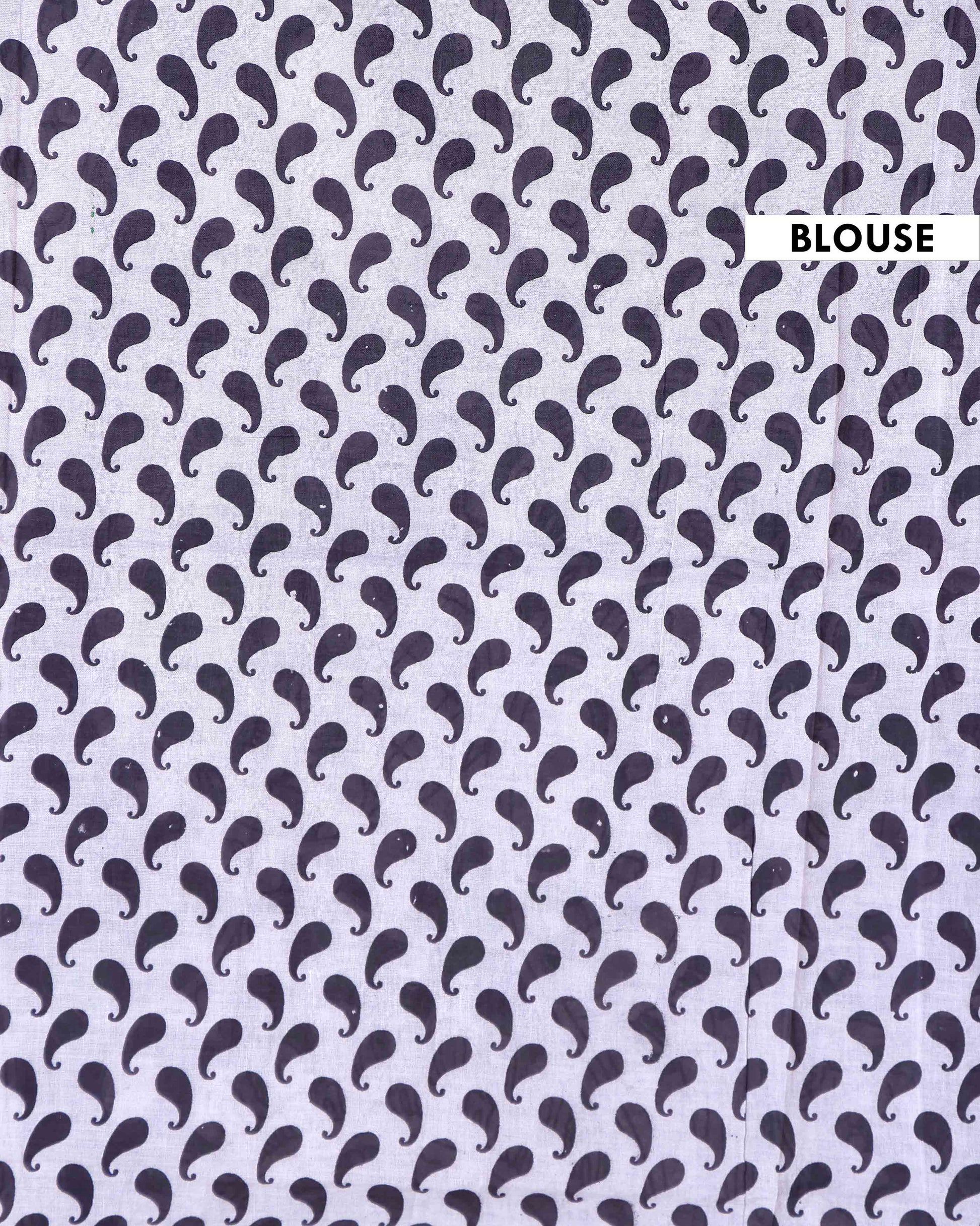 Handloom Cotton Kalamkari Saree with Traditional Floral Motifs and Contrast Border - Green