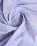 Handloom Cotton Saree with Striped Pattern and Contrasting Border - Lavender-Close