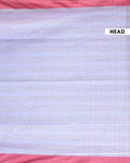 Handloom Cotton Saree with Striped Pattern and Contrasting Border - Lavender-Head