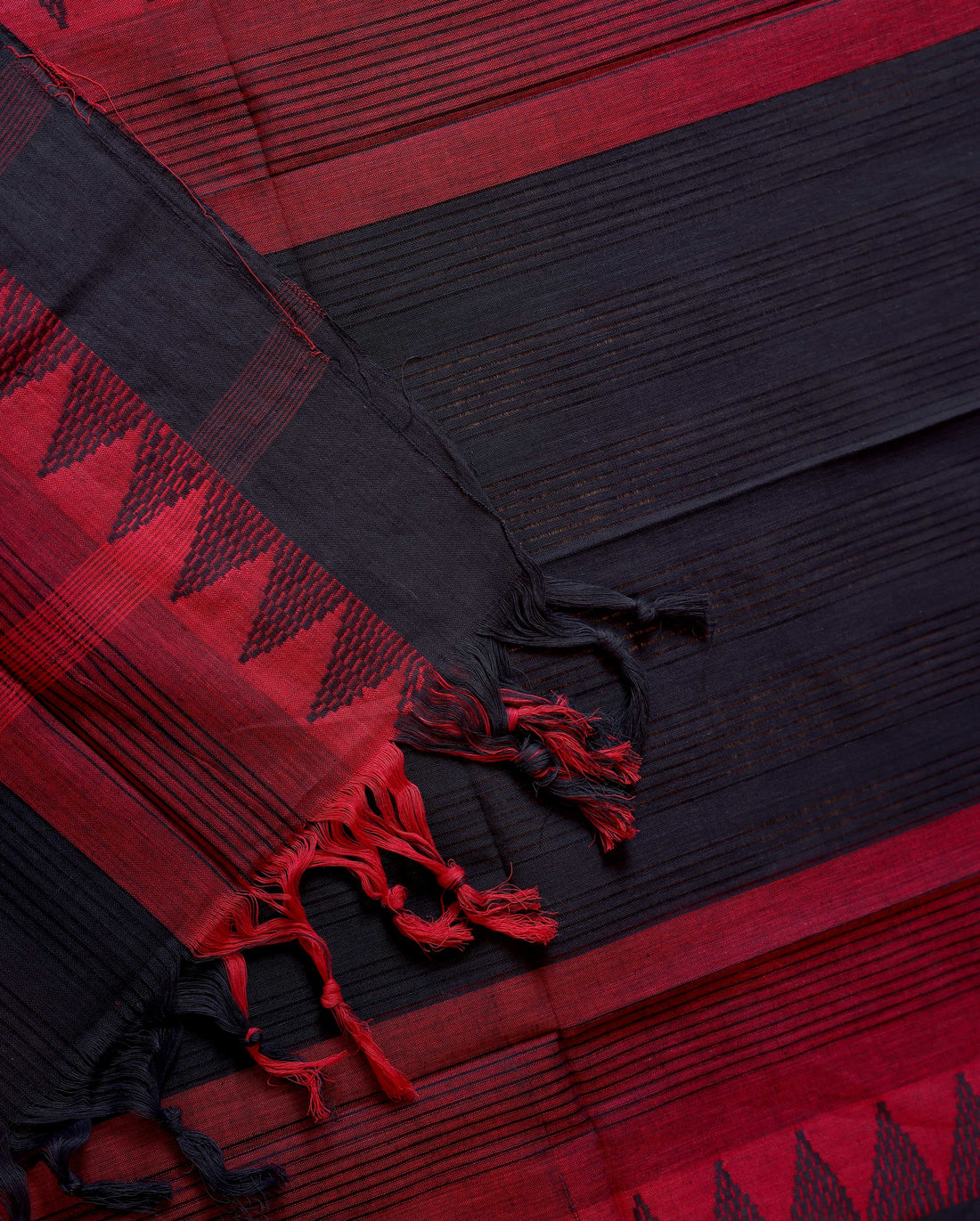 Women's Handloom Cotton Unstitched Salwar Suit Set with Contrast Bottom and Woven Pattern Dupatta - Maroon