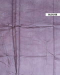 Handloom Floral Printed Semi Silk Saree with Woven Zari Border - Purple-Blouse