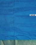 Handloom Geometric Motif Patola Semi Silk Saree with Zari Border - Blue-blouse