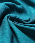 Handloom Handwoven Blouse Material with Contrast Zari Border  - Teal