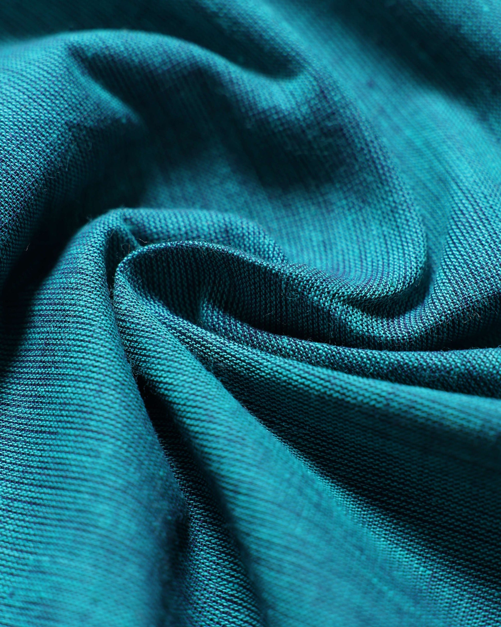 Handloom Handwoven Blouse Material with Contrast Zari Border  - Teal