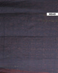 Handloom Ikkat Cotton Saree with Geometric Weave and Contrast Border - Black-Head